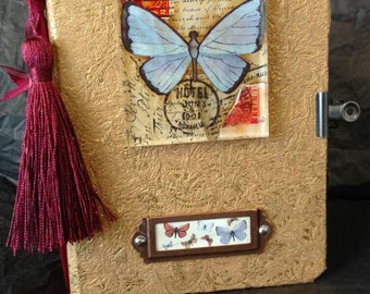 Butterfly Journal - Hand Made - Mixed Media