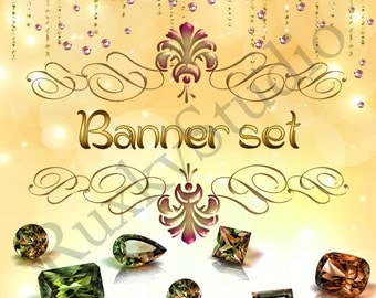 Shop Banner Set shop icon,new etsy cover/banner,avatar/profile picture -jewelry,crystals,gems