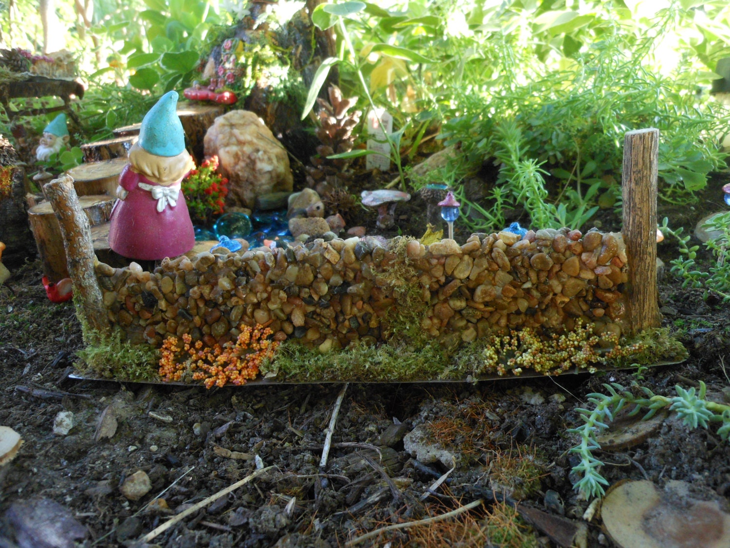 Fairy Garden FenceRock Fairy Garden by Hittsonhouse on Etsy