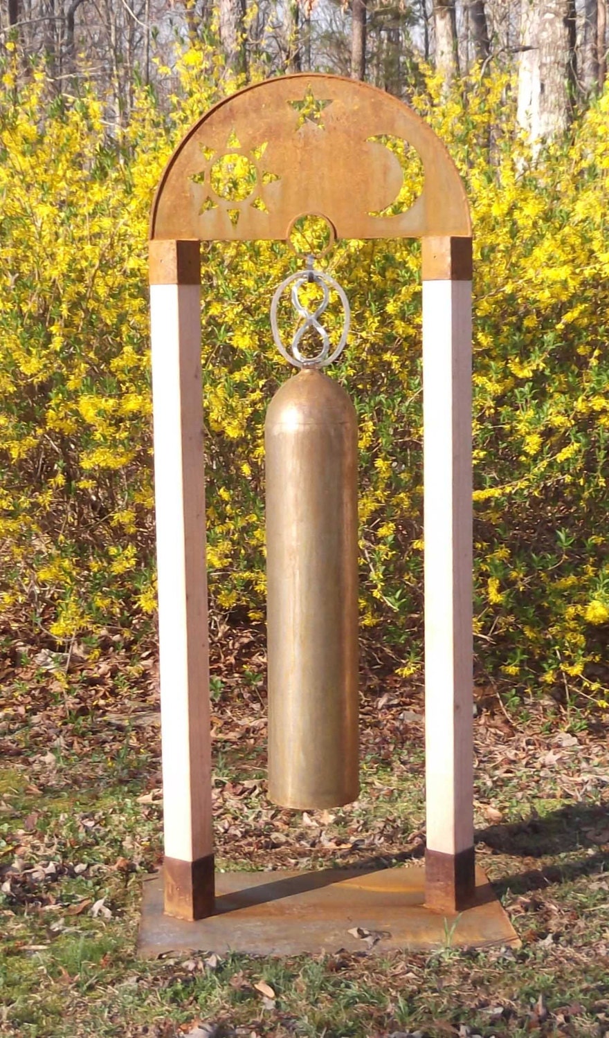 Large tank bell wind chime or gong great for a garden