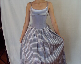 PRINCESS COSTUME - Gunne Sax Lavender Corset Gown 1980s XS/S