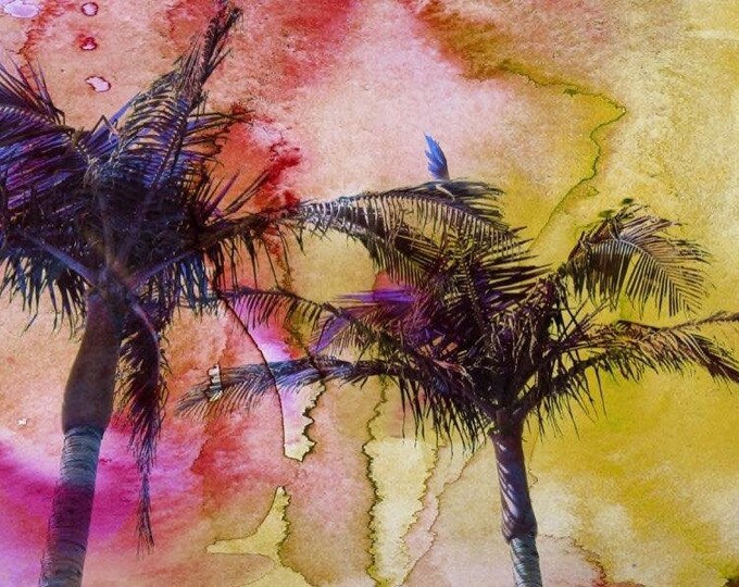 Palm Trees , Large Canvas Print 30 x 60. Palm Trees Wall Decor Landscape Canvas Print by Irena Orlov