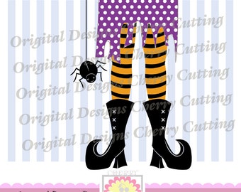 Halloween Witch foot SVG,Halloween witch legs SVG, Silhouette Cut Files, Cricut Cut Files DIGICUT08 -Personal and Commercial Use