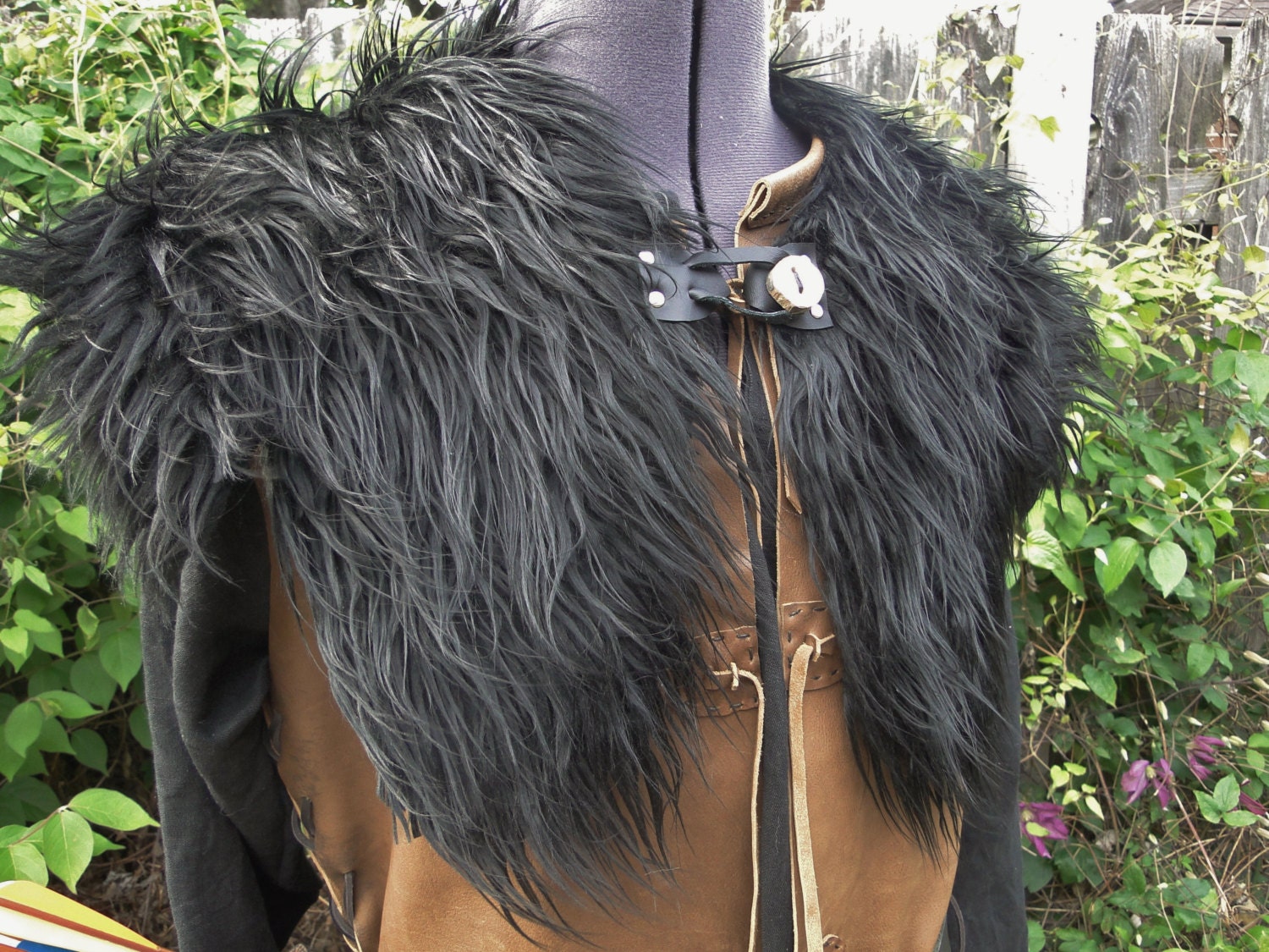 RESERVED for Marsvigila Viking Fur Capelet by FolkOfTheWood