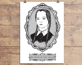 Wednesday Addams - Be Afraid - Greeting Card