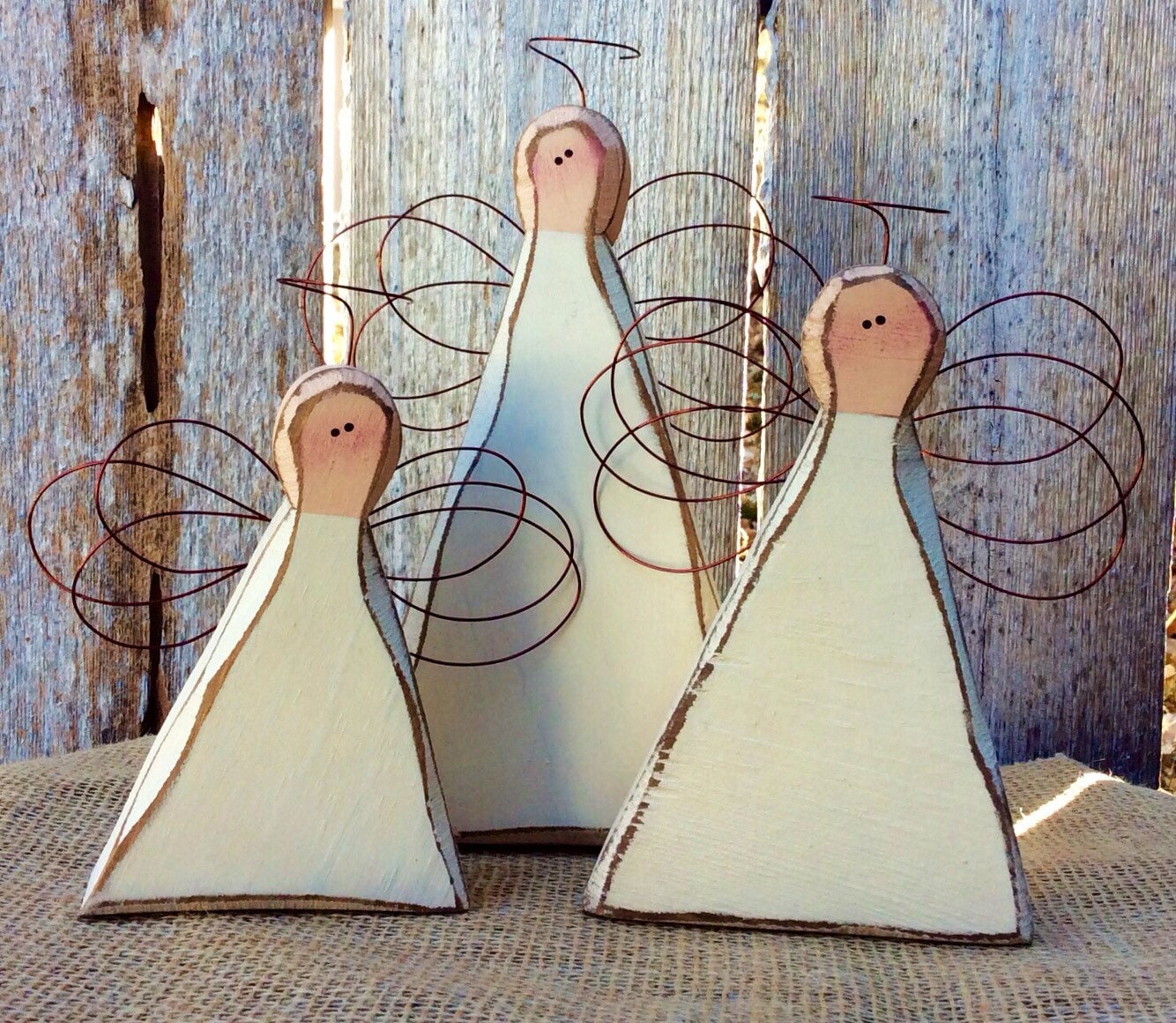 Wood Angels Primitive Wooden Angels Carved Wood Rustic