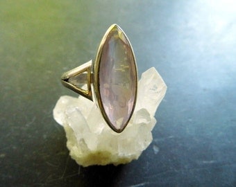 Silver ring, sterling silver, Rose Quartz, faceted jewellery, silver, pink,