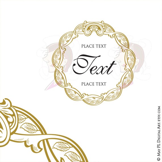 Download Vine Monogram Frame Svg - Antique Gold Vintage Rose Circle Monogram perfect for Wedding or ...