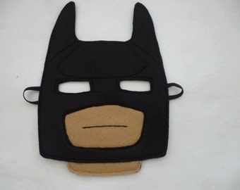 Lego inspired batman mask for children. Great gift, party, costume, Halloween, role play.