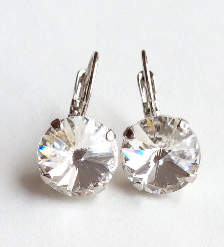Swarovski Crystal 12MM Drop Earrings Classy & Feminine
