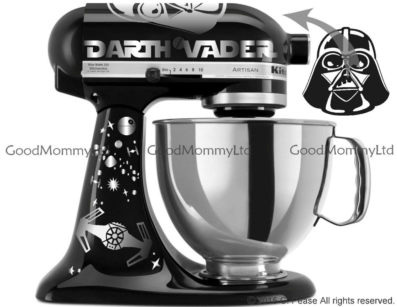 Vader Skywalker Decal Kit For Your KitchenAid Stand Mixer