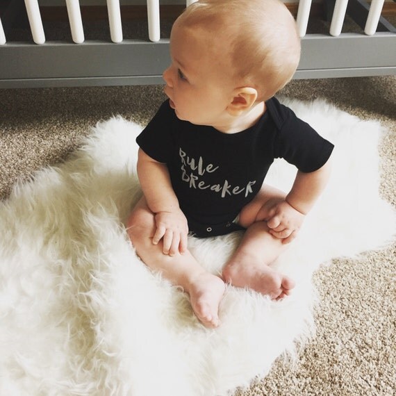 Baby Clothes Rule Breaker Baby Onesie. by AuLaitBabyBoutique