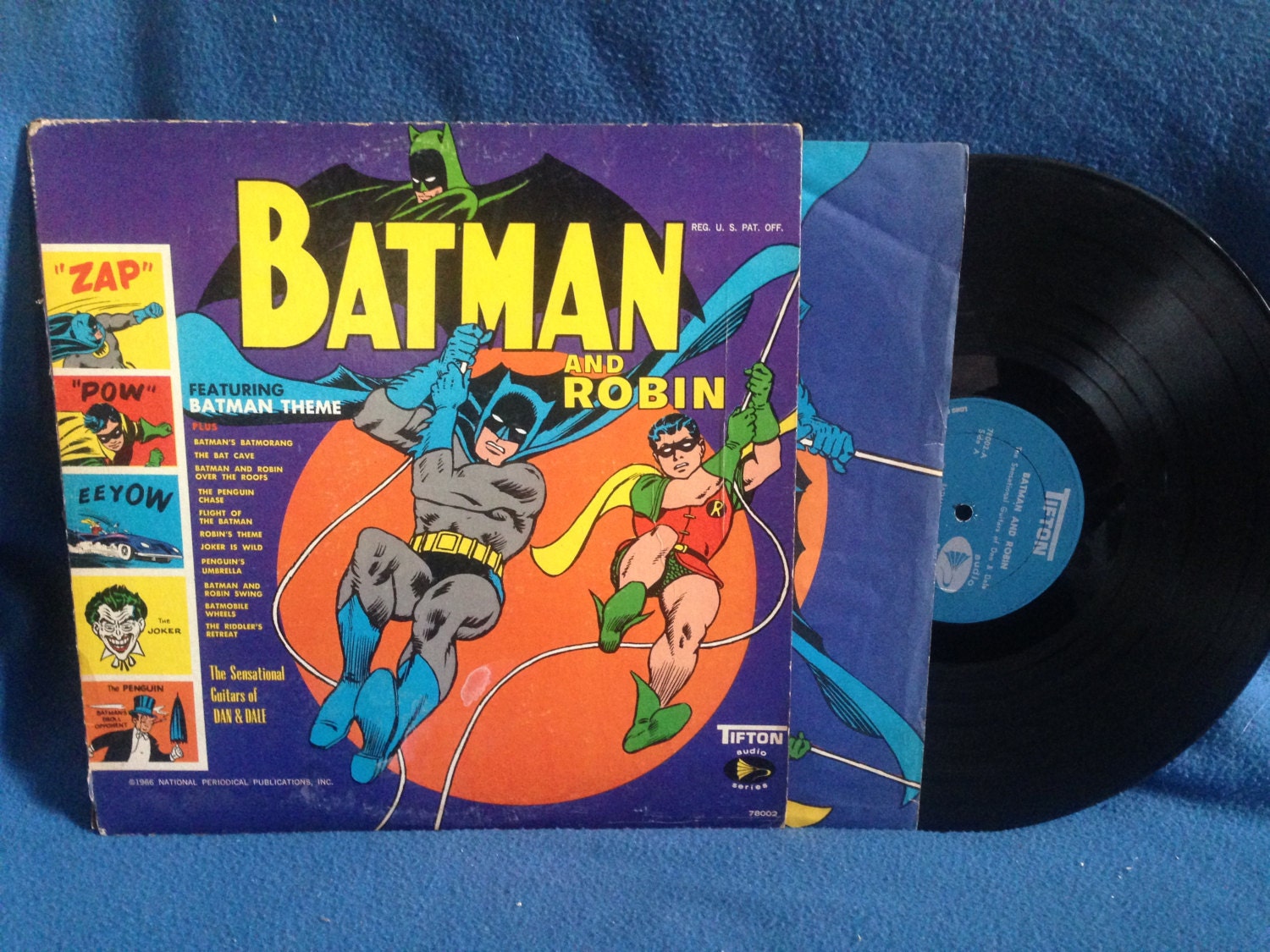 RARE Vintage Batman And Robin Vinyl LP Record