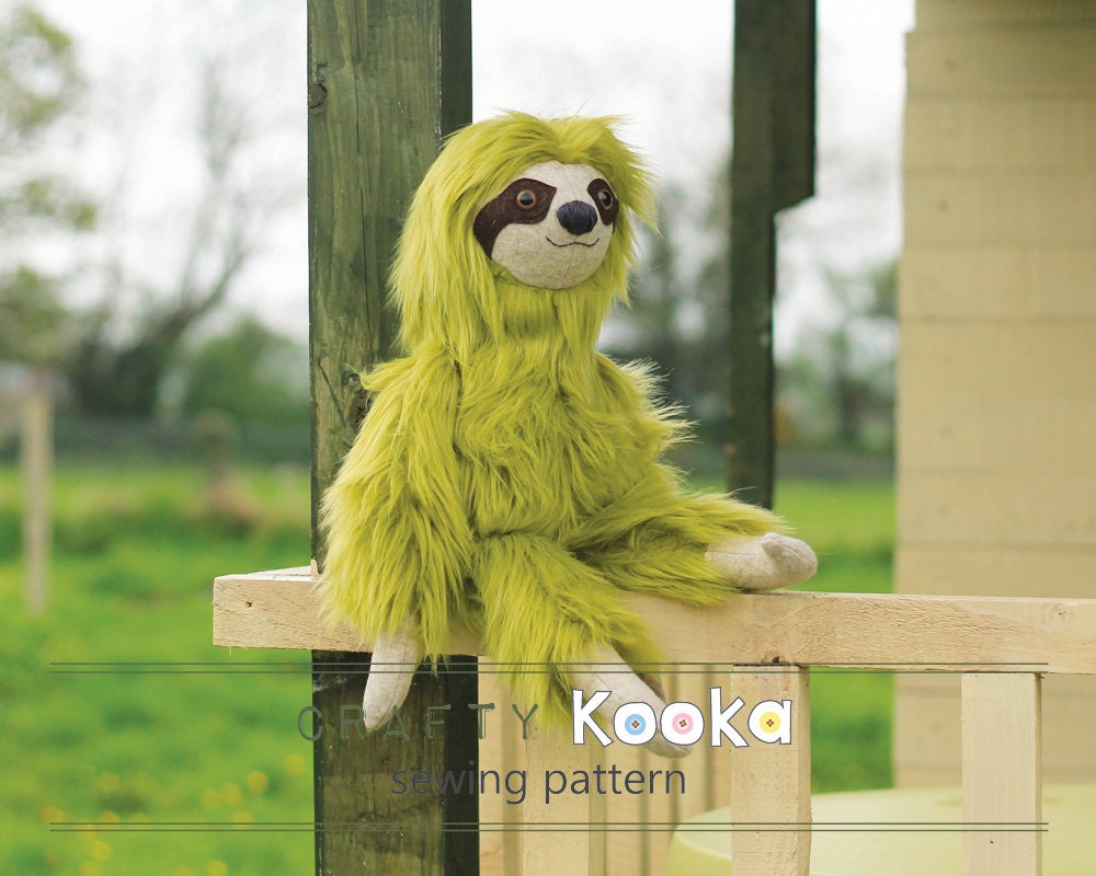 sloth pattern sewing pattern pdf toy sewing pattern soft