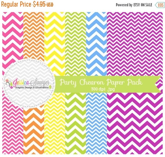 80% OFF - INSTANT DOWNLOAD - chevron digital paper pack, zig zag background, chevron printable papers for inviations, web design, scrapbook Il_570xn