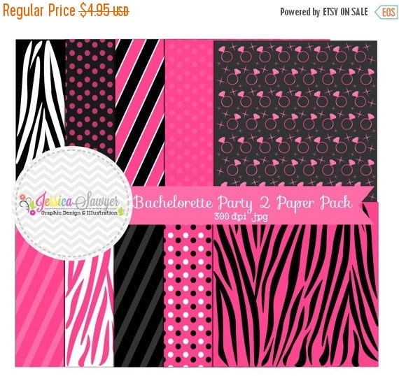 80% OFF - INSTANT DOWNLOAD, Bachelorette Digital Paper - 12'' x 12'' - Printable party paper - Commercial Use - Scrapbooking - card making Il_570xn