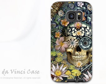 Botanical Skull Galaxy S7 Case - Premium Dual Layer Galaxy S 7 Case with Sugar Skull Art - Bali Botaniskull - Floral Samsung Galaxy S7 Case