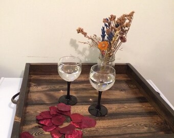 Rustic ottoman tray, 20 x 20 ottoman tray, large ottoman tray, square tray