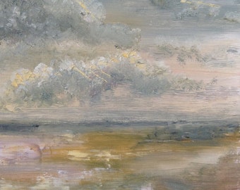 After the Storm- Original Oil Painting Landscape Painting Abstract Painting by Mia Vredenburg, 5x7