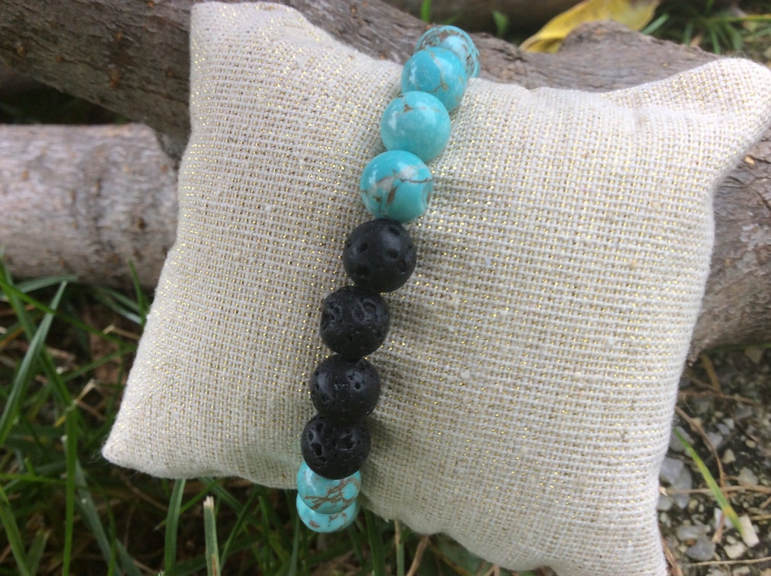 Aromatherapy lava bead diffuser bracelet for essential oils