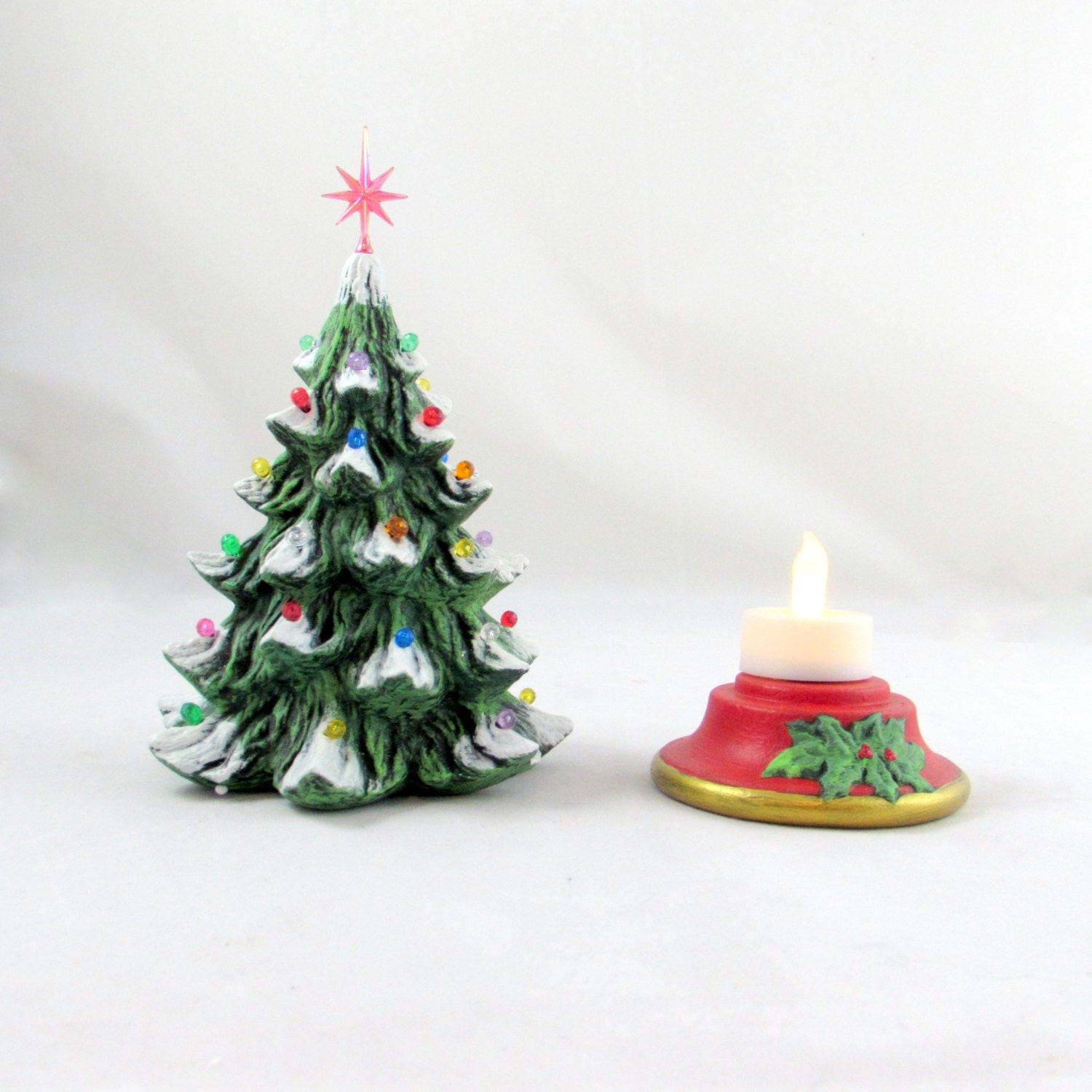 small ceramic christmas tree 10 inches with base hand made small ceramic christmas tree 10 inches with base hand made