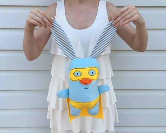 superhero bunny plush