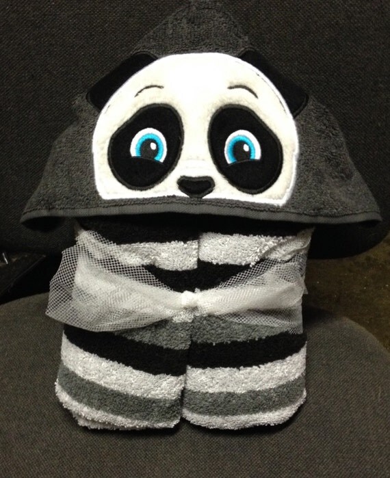 Items similar to Panda hooded bath towel on Etsy