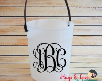 Halloween Bucket - Glow in the Dark - Vine Monogram