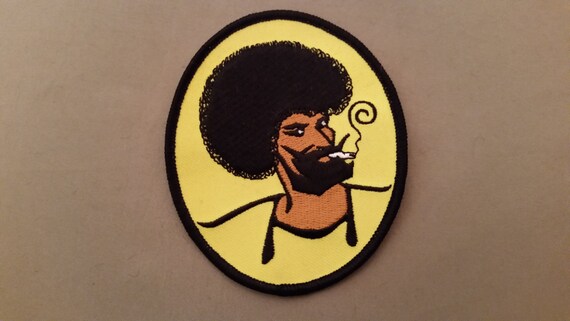 70s Black Zig Zag Weed Guy Embroidered Patch By Patchclub On Etsy