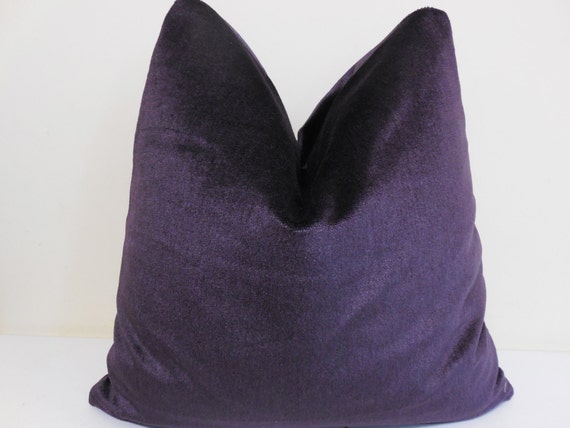 insert cover with pillow Jim Eggplant Silk Mohair& Thompson Cover Pillow Velvet