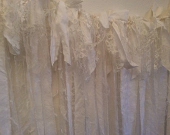 Lace Garland, White Garland, Shabby Wedding Garland, Lace Garland, Shabby Chic Garland, Wedding Shower