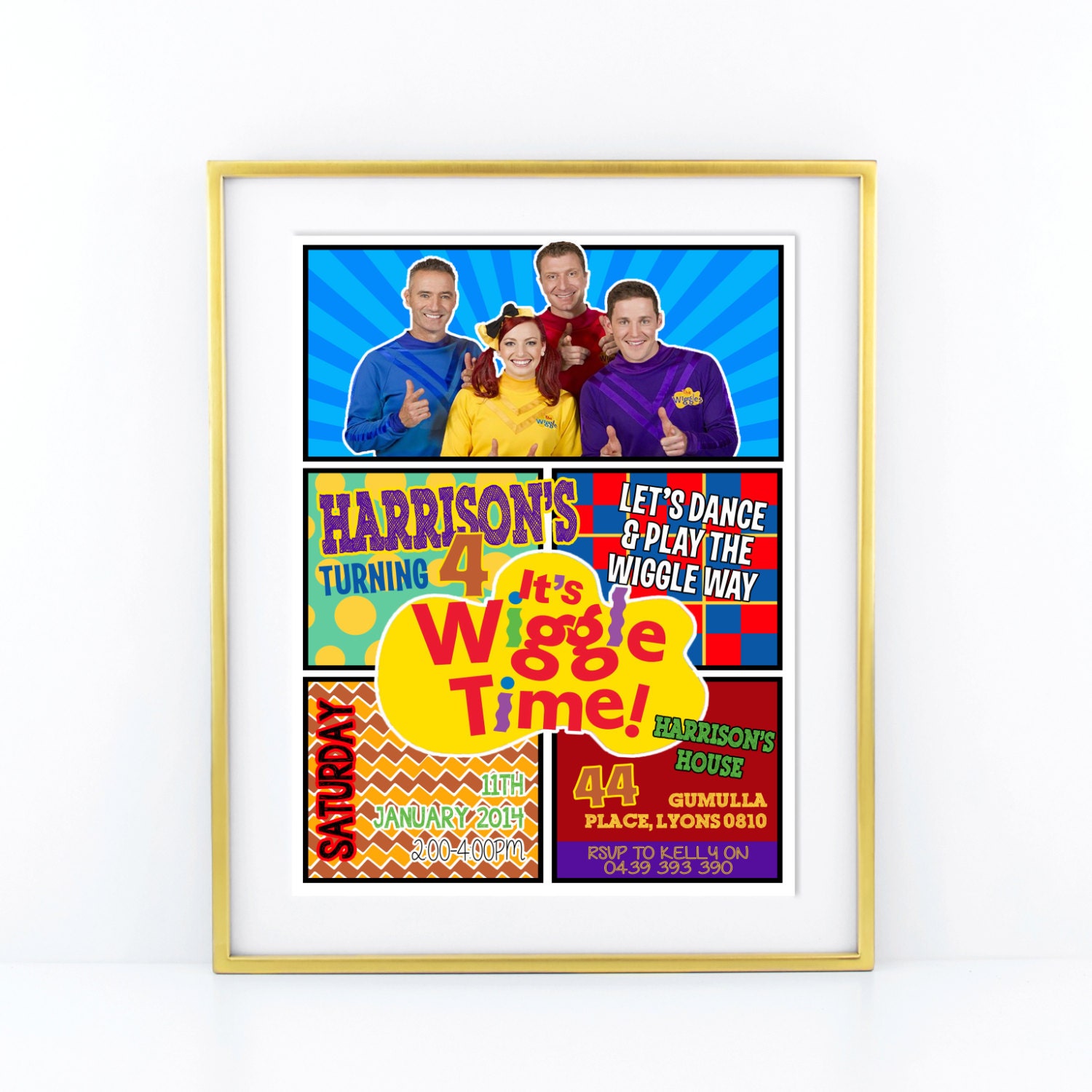 THE NEW WIGGLES Birthday Invitation new by theprintablecafe