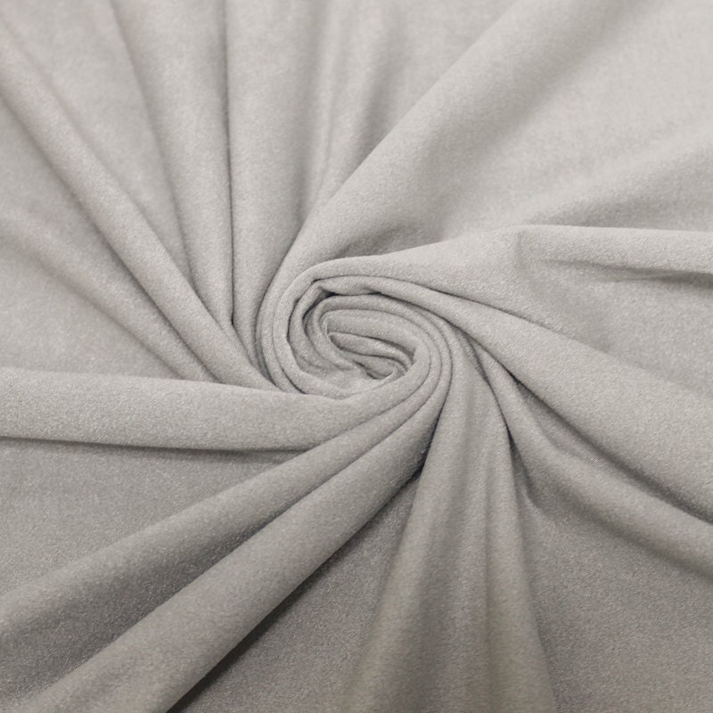 Lt Gray Stretch Suede Fabric by the yard 1 Yard Style 598