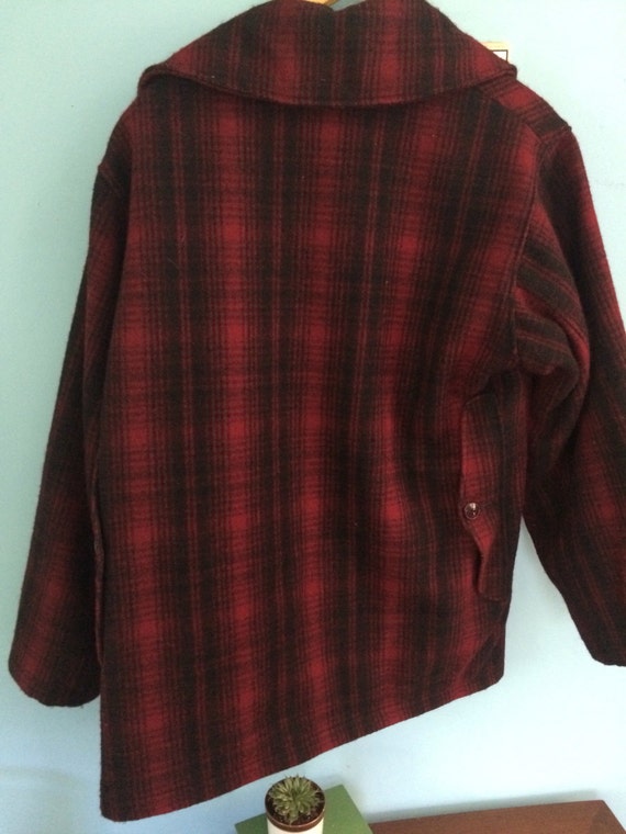 Vintage Woolrich Red & Black Plaid Mens by CampHoneyCollection