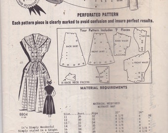 Sew Rite 8804 Mail Order Pattern Vintage Pattern Womens Dress Size 14 Bust 32 UNCUT