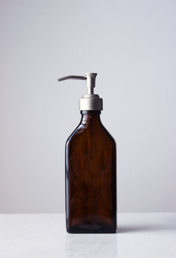 Barley Rye Amber Glass Soap Dispenser