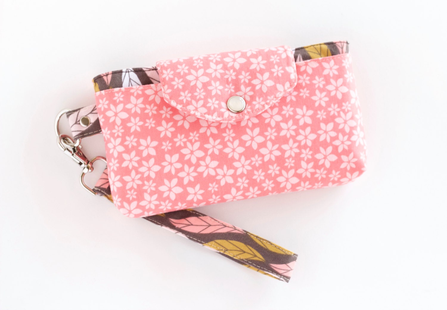 pink floral wallet