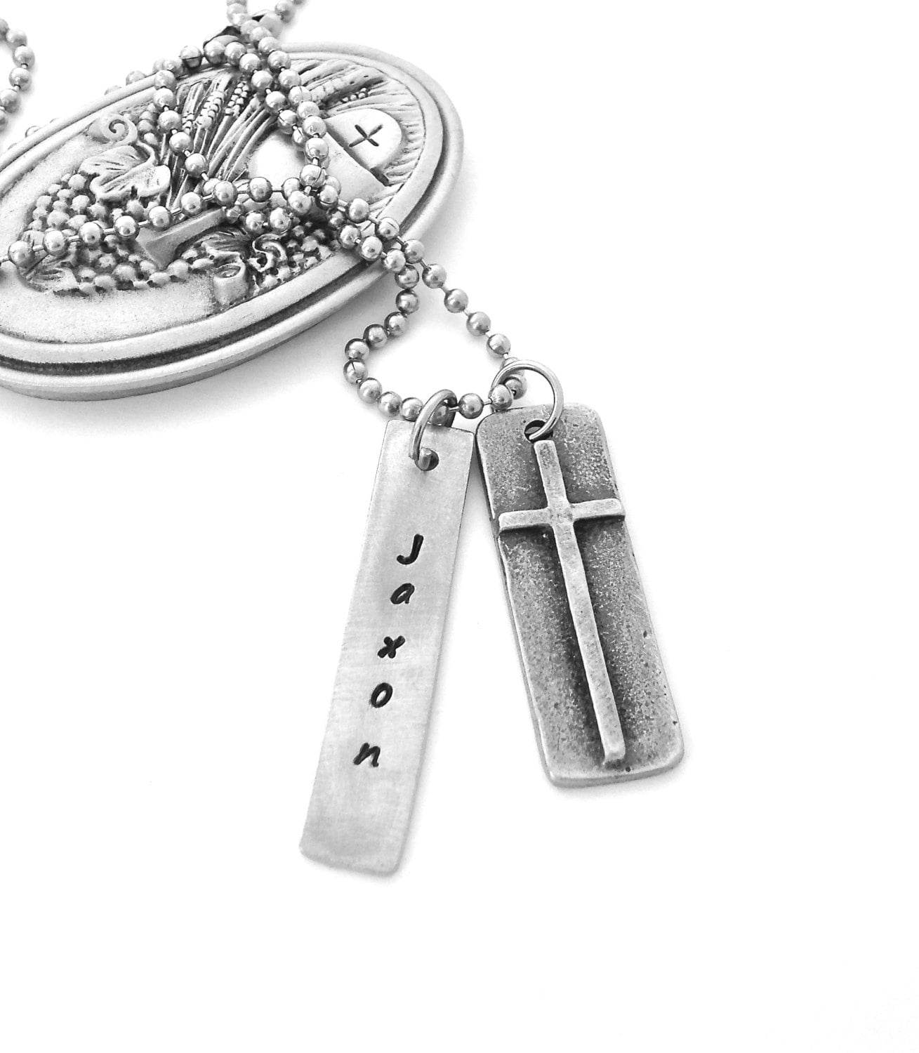 Boys Cross Necklace. First Communion gift. Communion Necklace.