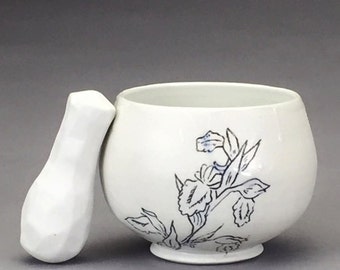 Snow Orchid Mortar & Pestle