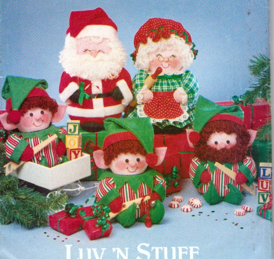 Santa and Mrs. Claus and Santa's Elves 11 Inch Santa and