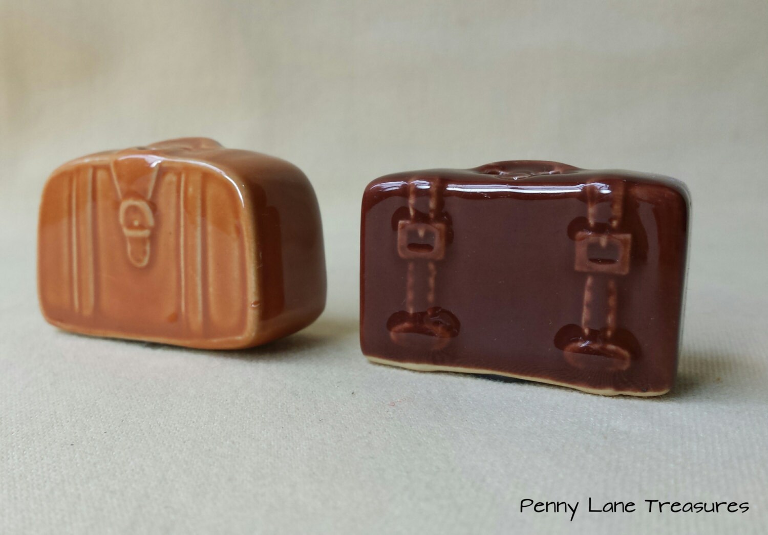 Vintage Salt and Pepper Shakers Suitcases by