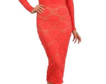 Lace Midi Bodycon Dress