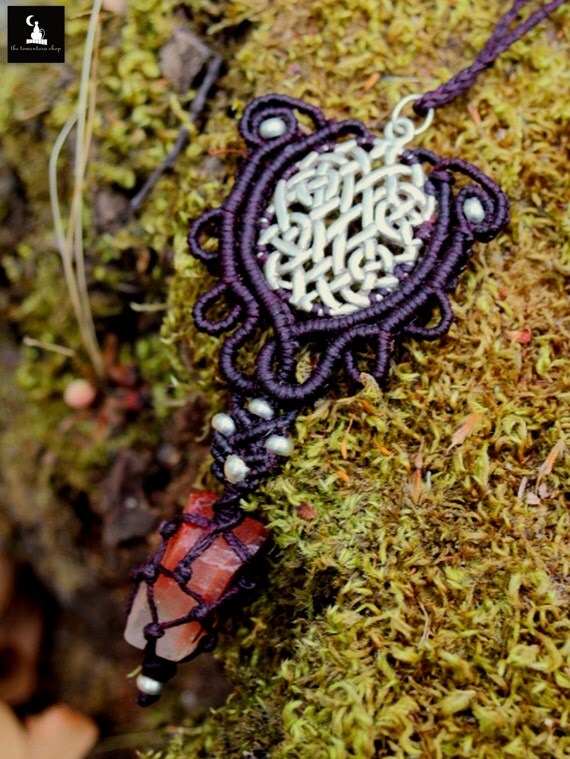 Celtic knot Macrame Necklace Celtic Knot Macrame silver