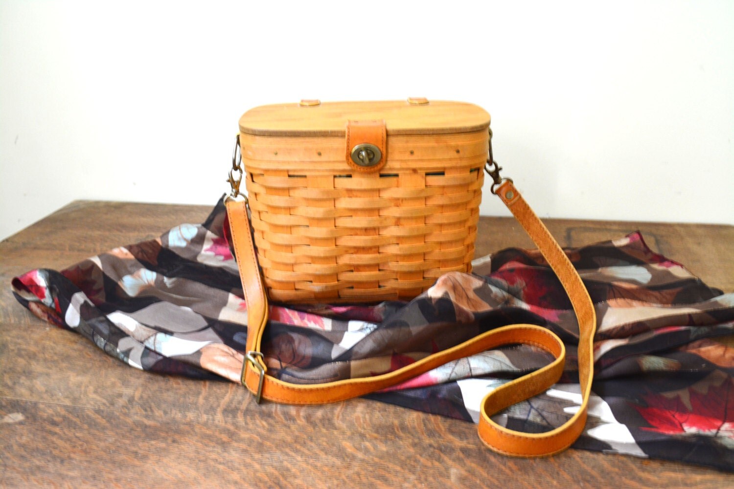 Longaberger Purse Longaberger Basket Purse Wooden Shoulder