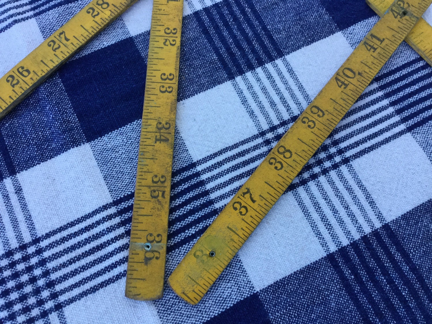 Ruler, foldable, hinged, vintage from ScrappierSisters on Etsy Studio