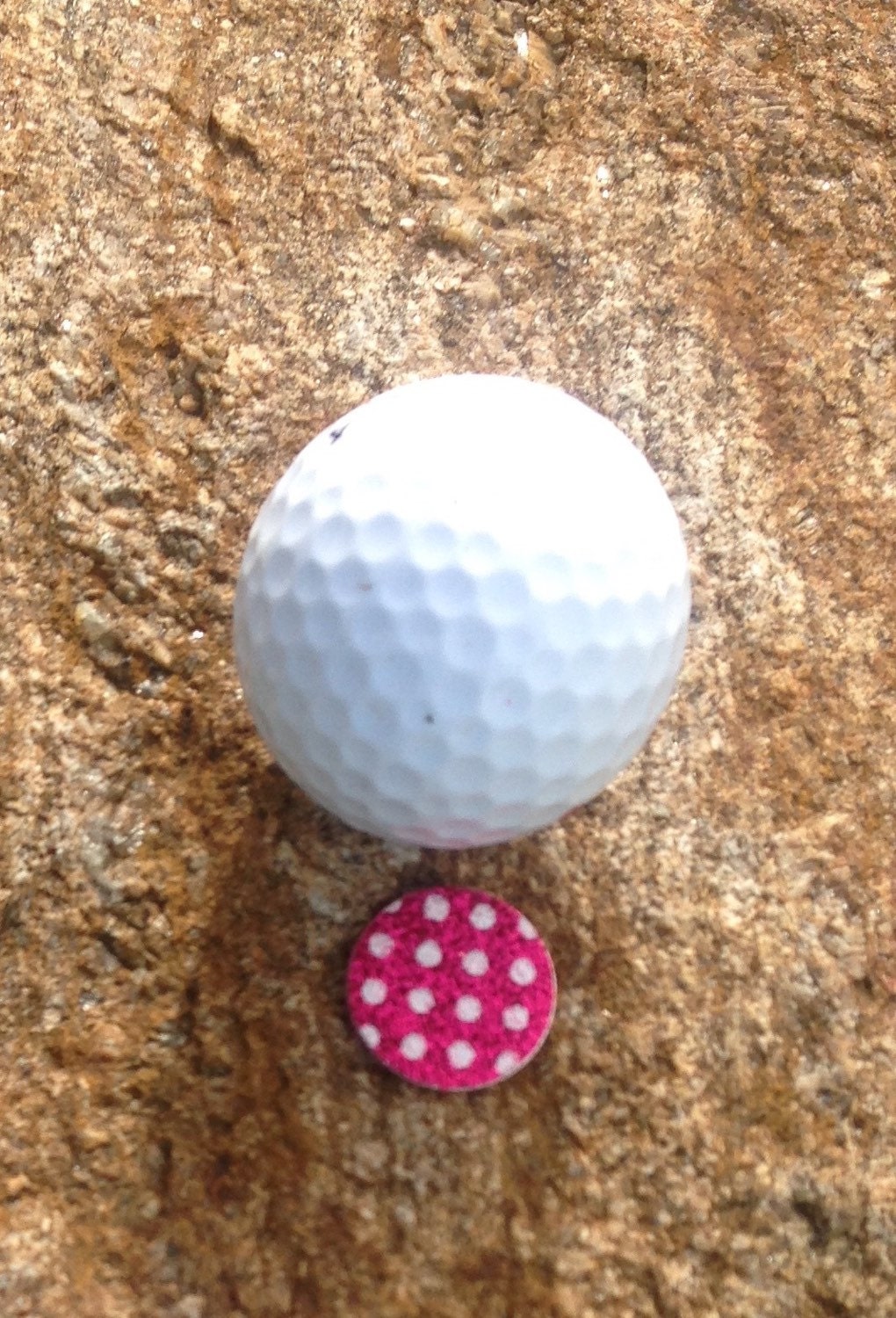 3 Golf Flat Loving Pink Ball Markers & 1 Necklace Golfing