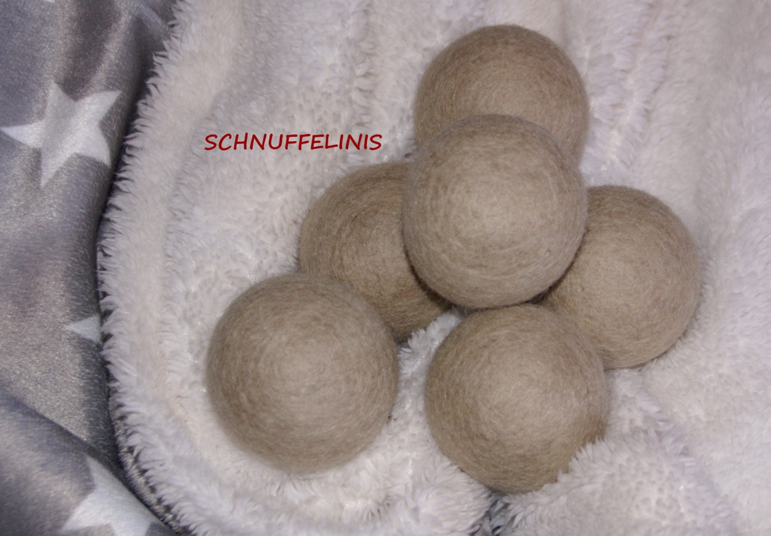 Laundry dryer balls LARGE Felt balls set of 3pcs. by Schnuffelinis