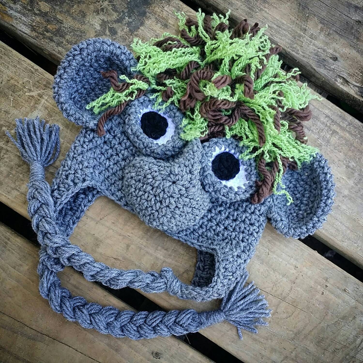 Frozen Troll Crochet Hat troll costume by MyLittleHeartStrings