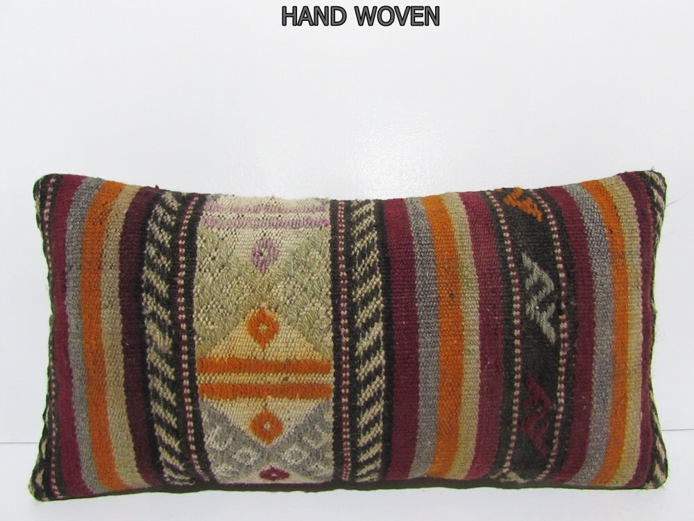 throw pillow lumbar kilim pillow case by DECOLICKILIMPILLOWS