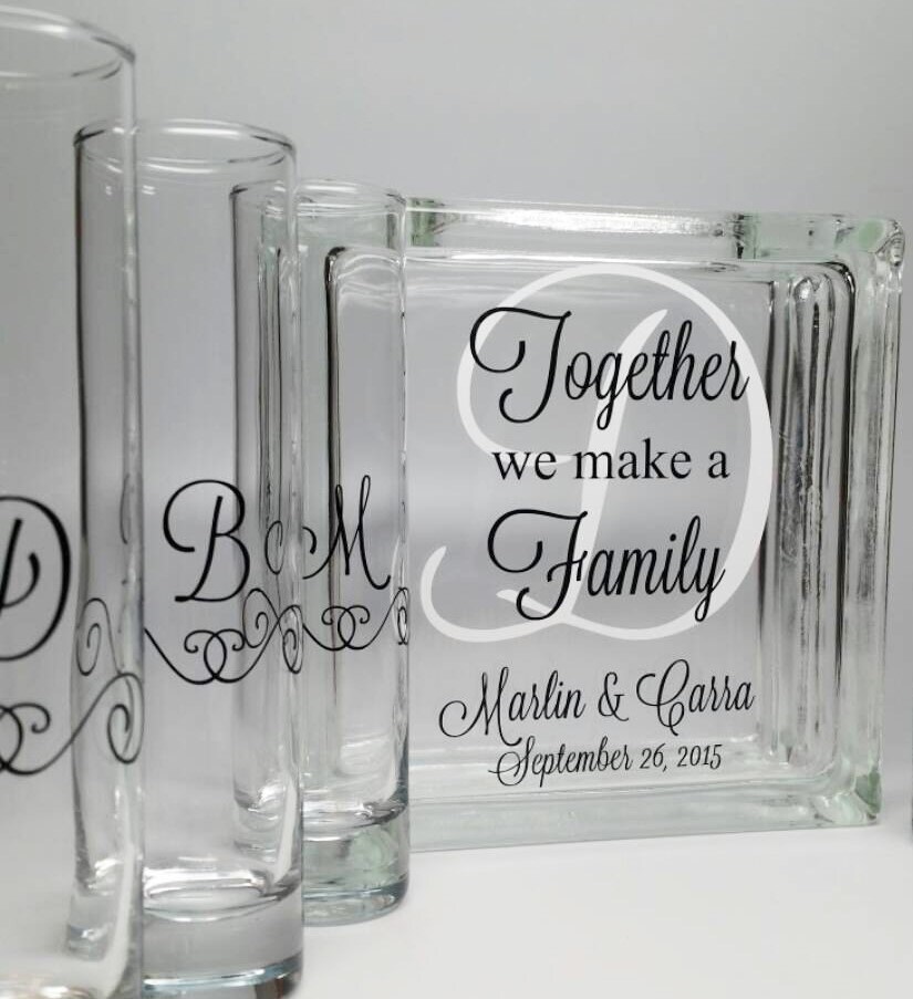 Blended Family Sand Ceremony Set Unity Candle Alternative